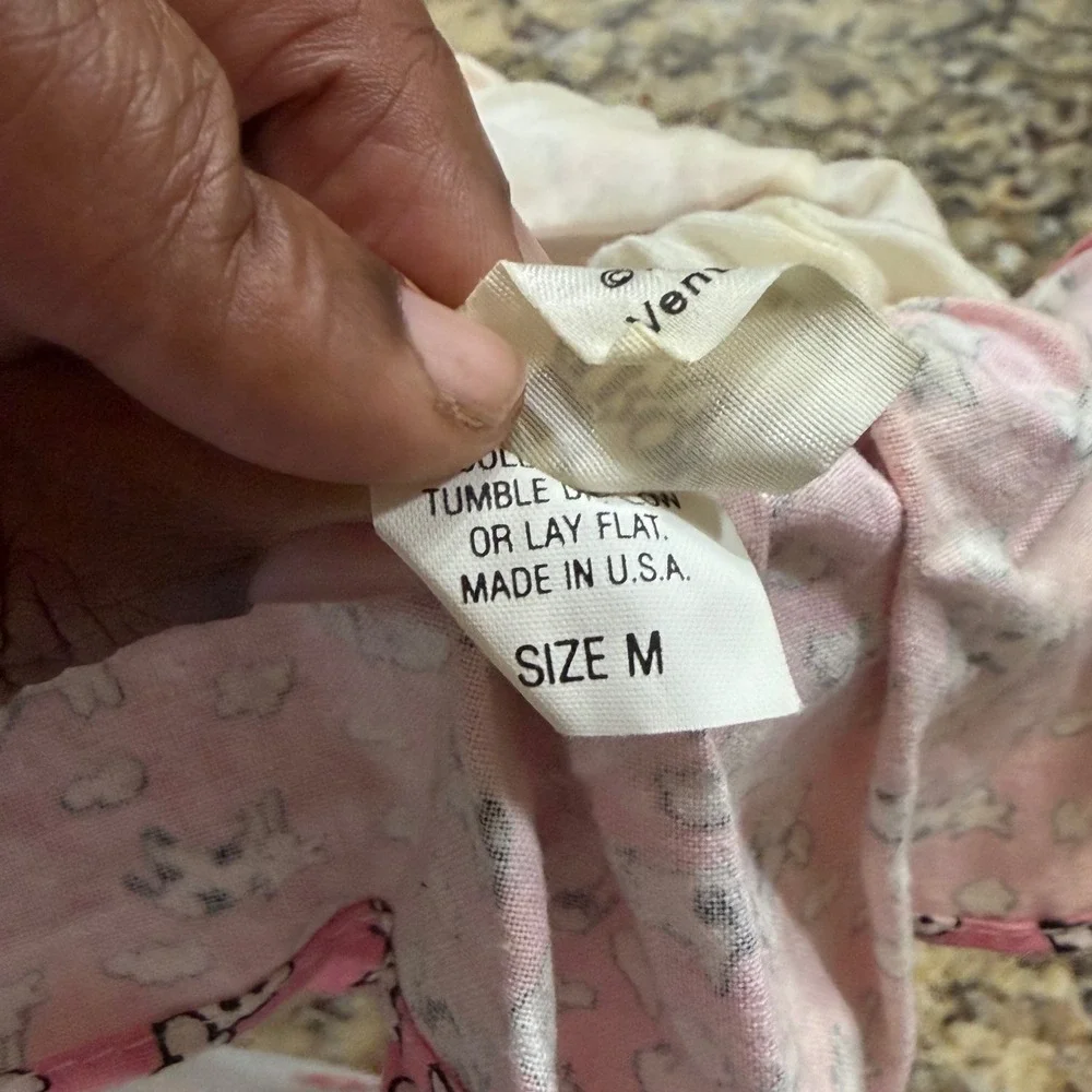 Vintage‎ 1987 Trop Hat Kids Pink Cow Print Flap Sun Hat Made in USA Size M